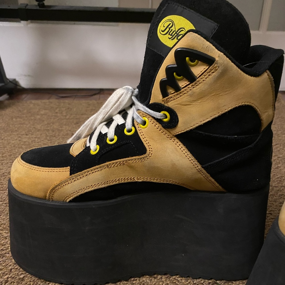 Vintage buffalo lace up platform sneakers